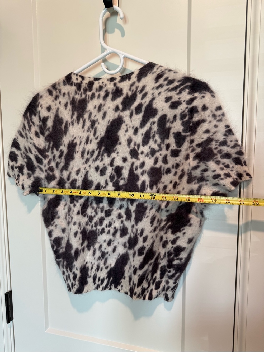 NWT J.Crew Brushed Cashmere T-Shirt in Cow Print - Picture 7 of 11